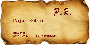 Pajor Robin névjegykártya